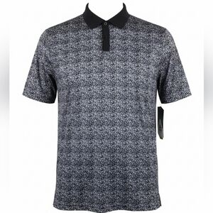 RBX Stay On Course Black/Gray Geometric Polo Men's Medium
